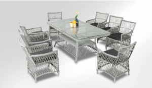 Artemis Rattan Yemek Takımı Gri